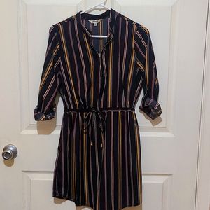 Black striped dress